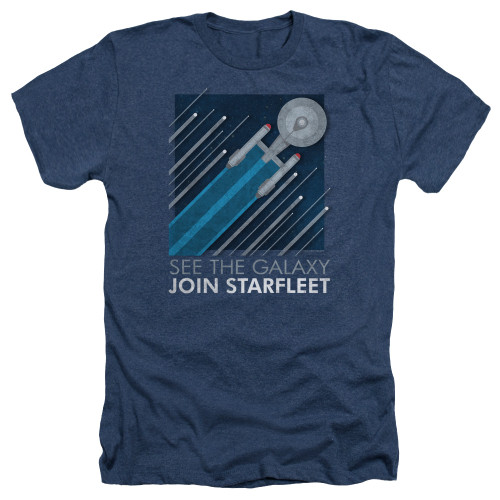 Image for Star Trek Heather T-Shirt - See the Galaxy Join Starfleet