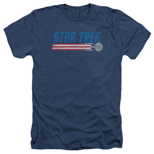Image for Star Trek Heather T-Shirt - Americana Enterprise