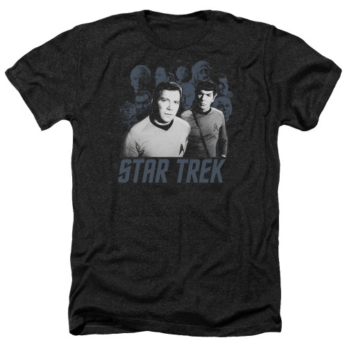 Image for Star Trek Heather T-Shirt - Kirk Spock and Company