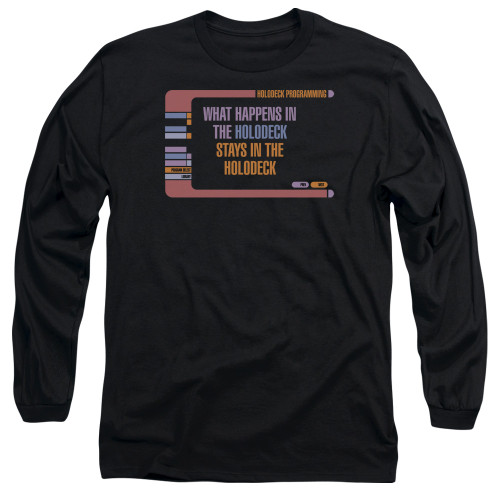 Image for Star Trek The Next Generation Long Sleeve T-Shirt - What Happens in the Holodeck Stays in the Holodeck