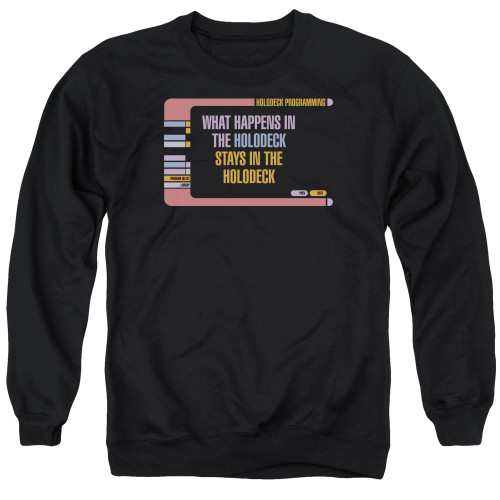 Image for Star Trek The Next Generation Crewneck - What Happens in the Holodeck Stays in the Holodeck
