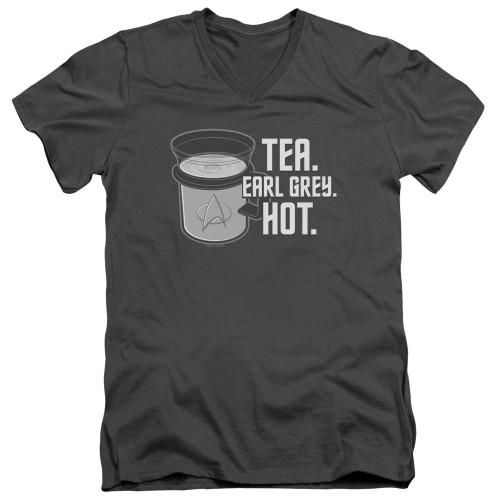 Image for Star Trek The Next Generation T-Shirt - V Neck - Tea.  Earl Grey.  Hot.