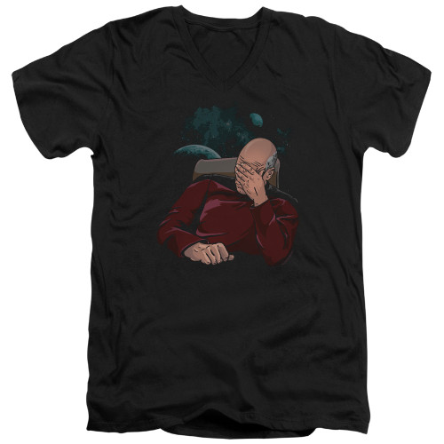 Image for Star Trek The Next Generation T-Shirt - V Neck - Picard Facepalm