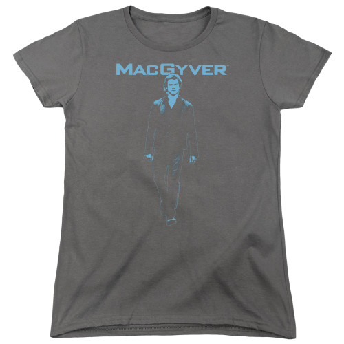 Image for MacGyver Woman's T-Shirt - Mono Blue