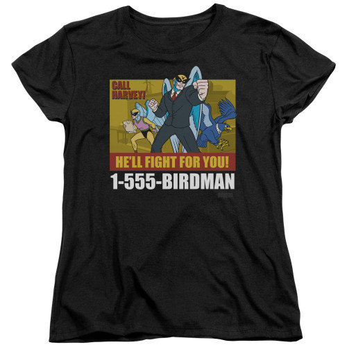 Image for Harvey Birdman Attorney at Law Womans T-Shirt - Law Ad