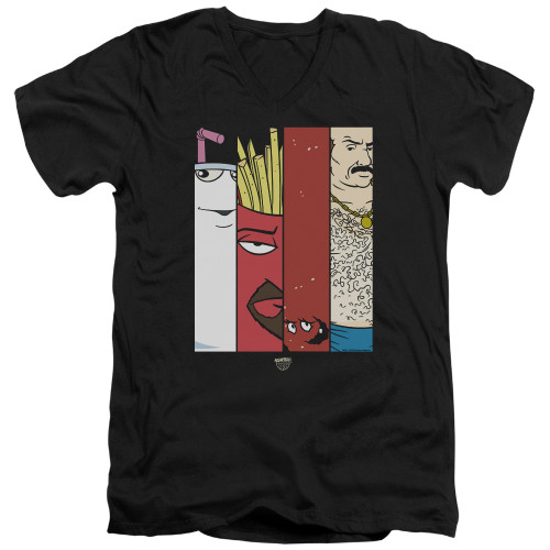 Image for Aqua Teen Hunger Force V Neck T-Shirt - Group Tiles