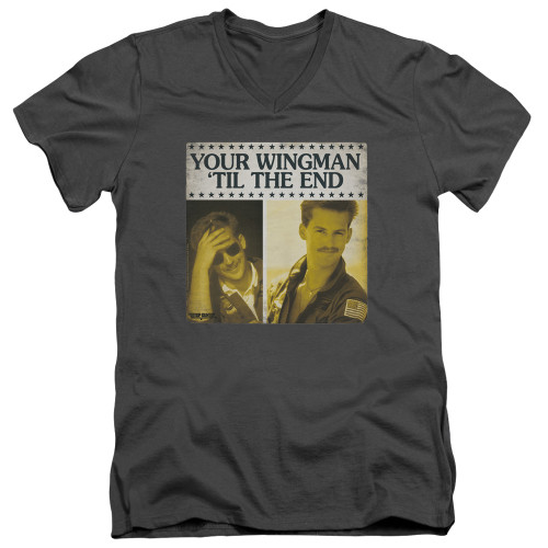 Image for Top Gun V Neck T-Shirt - Til the End