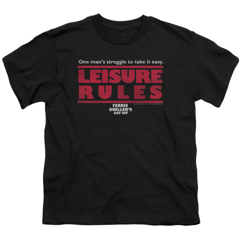 Image for Ferris Bueller's Day Off Youth T-Shirt - Leisure Rules