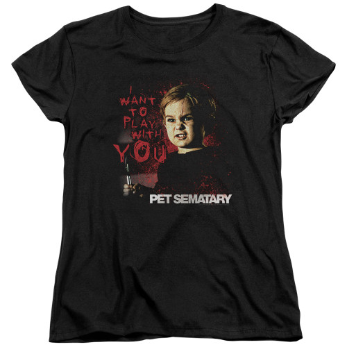 Image for Pet Sematary Womans T-Shirt - I Want to Play