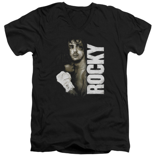 Image for Rocky V Neck T-Shirt - Painted Rocky