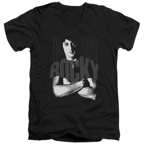 Image for Rocky V Neck T-Shirt - Shirt Logo