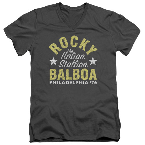 Image for Rocky V Neck T-Shirt - Rocky Philly