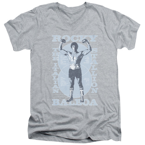 Image for Rocky V Neck T-Shirt - Gun Show