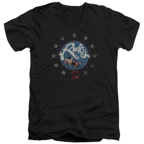 Image for Rocky V Neck T-Shirt - Bloodiest Bicentennial