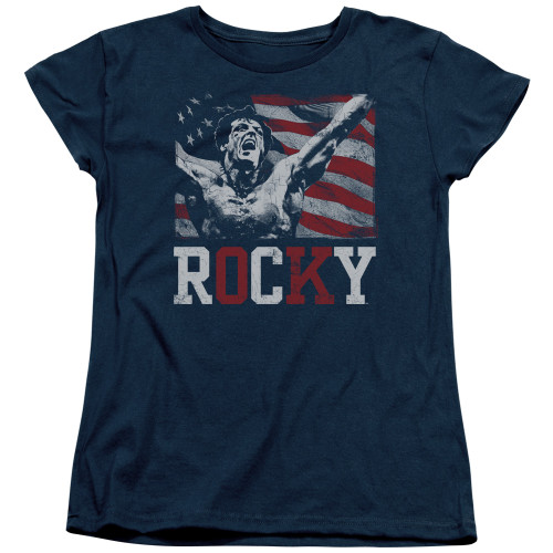 Image for Rocky Womans T-Shirt - Flag Champion