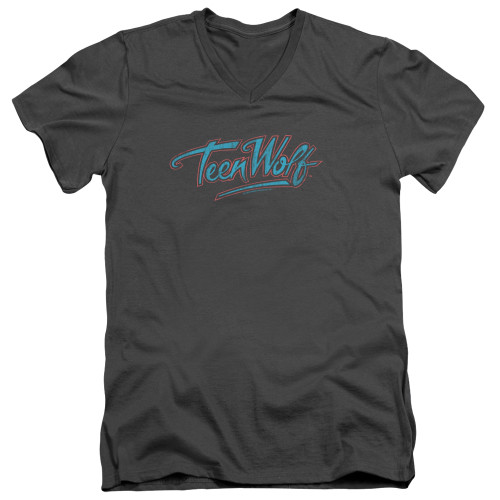 Image for Teen Wolf V Neck T-Shirt - Neon Logo