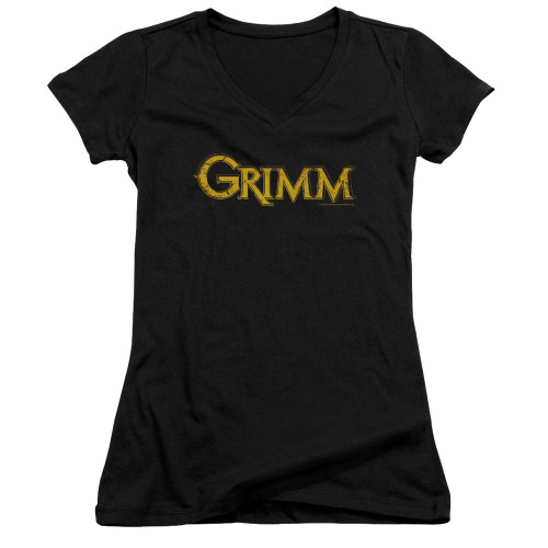 Image for Grimm Girls V Neck T-Shirt - Gold Logo