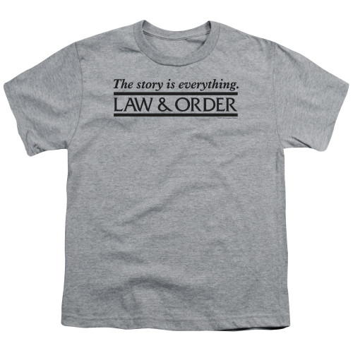 Image for Law and Order Youth T-Shirt - Story