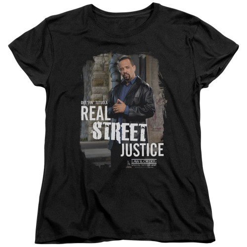 Image for Law and Order Woman's T-Shirt - SVU Street Justice
