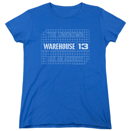 Image for Warehouse 13 Woman's T-Shirt - Blueprint Logo
