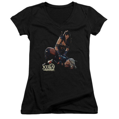 Image for Xena Warrior Princess Girls V Neck T-Shirt - In Control