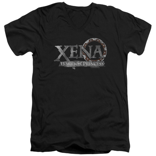 Image for Xena Warrior Princess T-Shirt - V Neck - Battered Logo