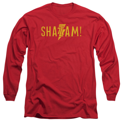 Image for Shazam Movie Long Sleeve Shirt - Flat Logo