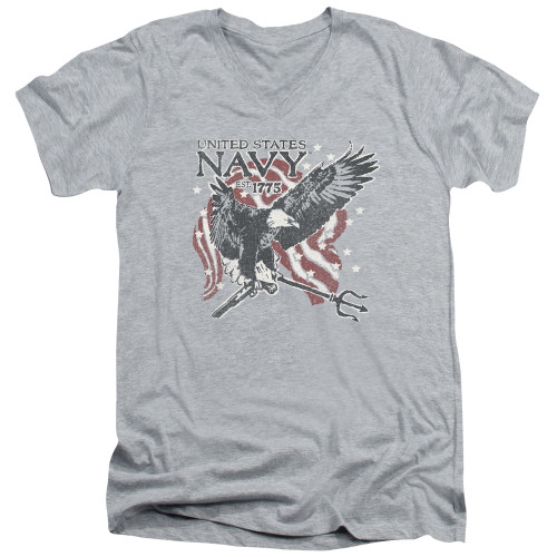 Image for U.S. Navy V Neck T-Shirt - Trident