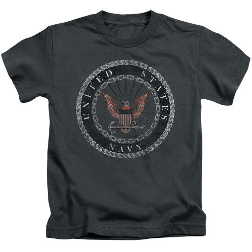 Image for U.S. Navy Kids T-Shirt - Rough Emblem