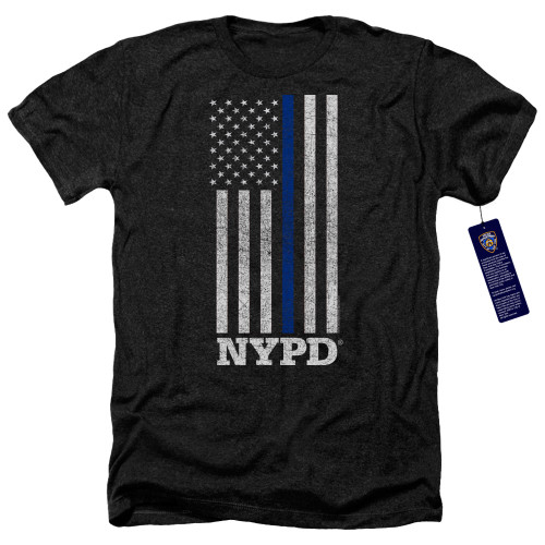 Image for New York City Heather T-Shirt - Thin Blue Line