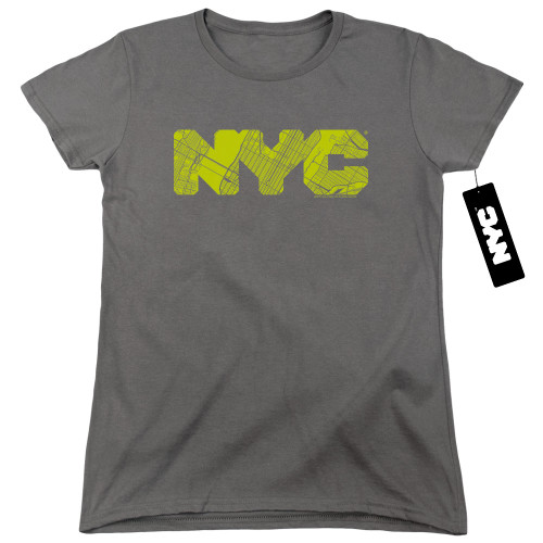 Image for New York City Womans T-Shirt - Map