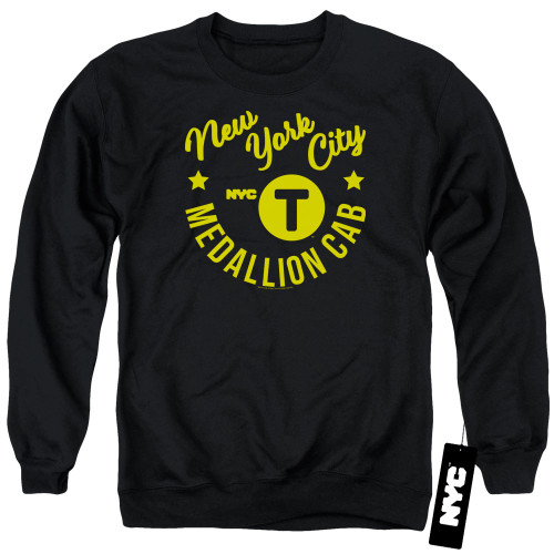 Image for New York City Crewneck - NYC Hipster Taxi Tee