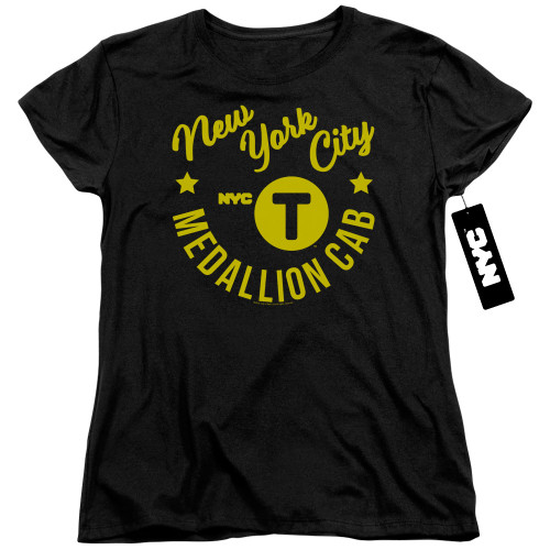 Image for New York City Womans T-Shirt - NYC Hipster Taxi Tee