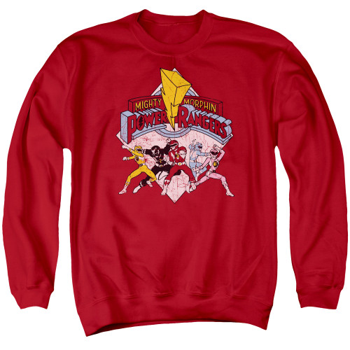 Image for Mighty Morphin Power Rangers Crewneck - Retro Rangers