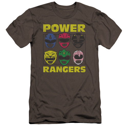 Image for Mighty Morphin Power Rangers Premium Canvas Premium Shirt - Ranger Heads