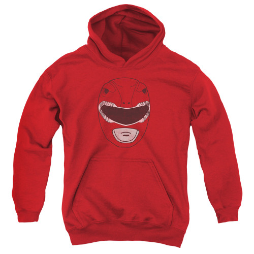Image for Mighty Morphin Power Rangers Youth Hoodie - Red Ranger Mask