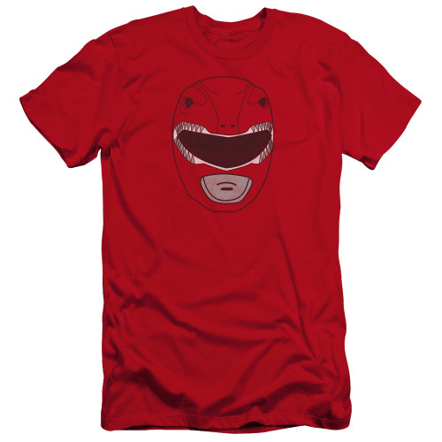 Image for Mighty Morphin Power Rangers Premium Canvas Premium Shirt - Red Ranger Mask