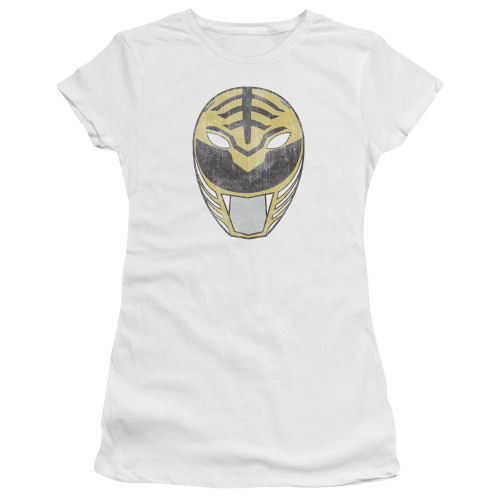 Image for Mighty Morphin Power Rangers Girls T-Shirt - White Ranger Mask