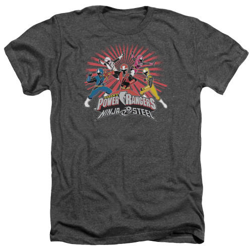 Image for Mighty Morphin Power Rangers Heather T-Shirt - Ninja Blast