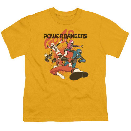 Image for Mighty Morphin Power Rangers Youth T-Shirt - Attack