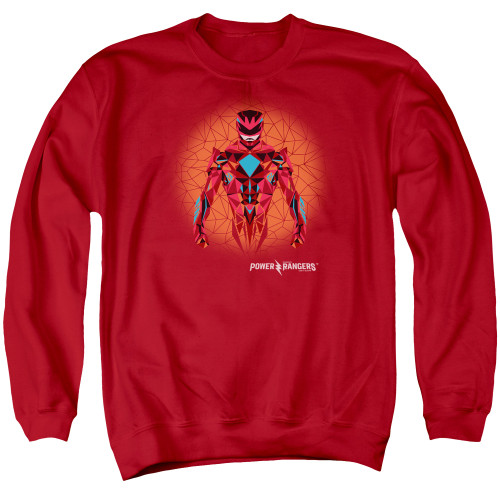 Image for Mighty Morphin Power Rangers Crewneck - Red Power Ranger Graphic