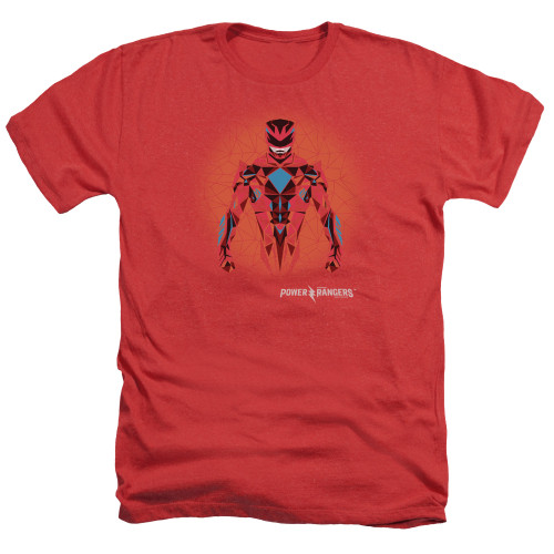 Image for Mighty Morphin Power Rangers Heather T-Shirt - Red Power Ranger Graphic