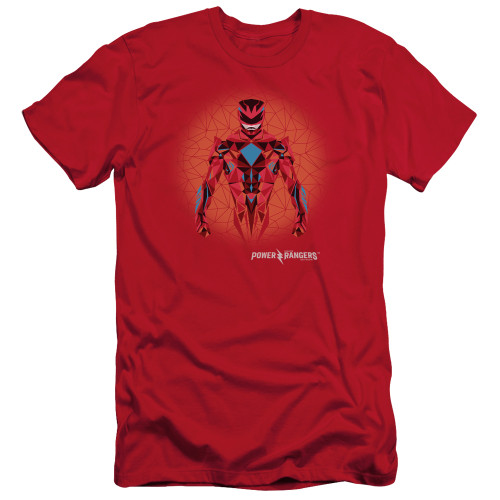 Image for Mighty Morphin Power Rangers Premium Canvas Premium Shirt - Red Power Ranger Graphic