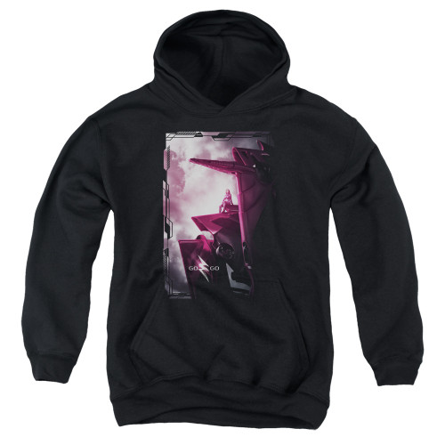Image for Mighty Morphin Power Rangers Youth Hoodie - PInk Zord Poster
