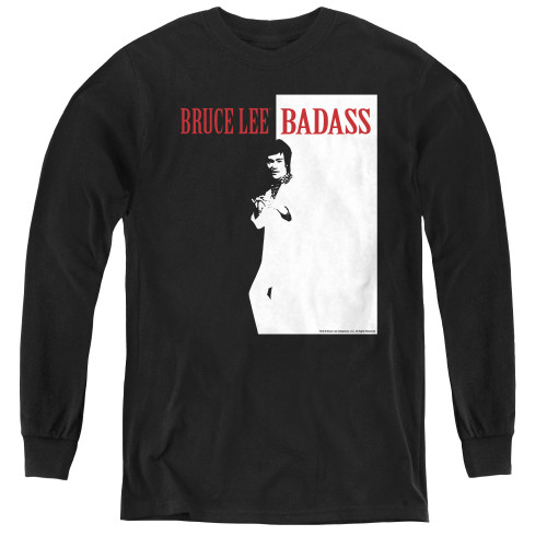 Image for Bruce Lee Youth Long Sleeve T-Shirt - Badass