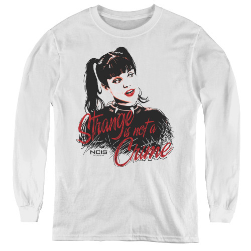 Image for NCIS Abby Strange is Not a Crime Youth Long Sleeve T-Shirt