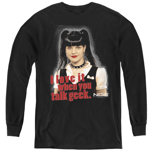 Image for NCIS Abby Geek Talk Youth Long Sleeve T-Shirt