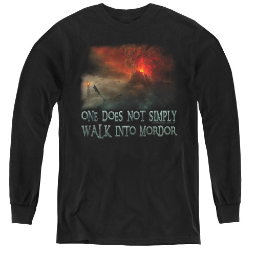 Image for Lord of the Rings Youth Long Sleeve T-Shirt -Walk into Mordor