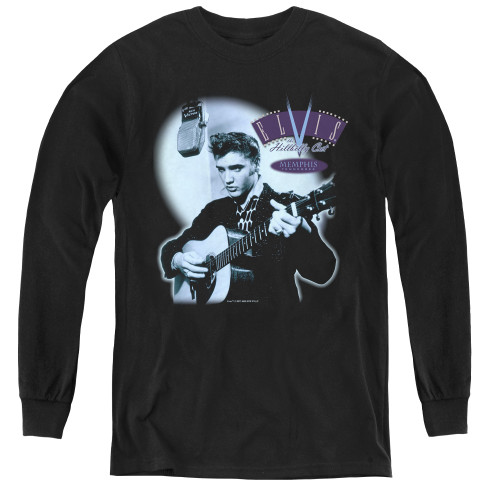 Image for Elvis Youth Long Sleeve T-Shirt - Hillbilly Cat