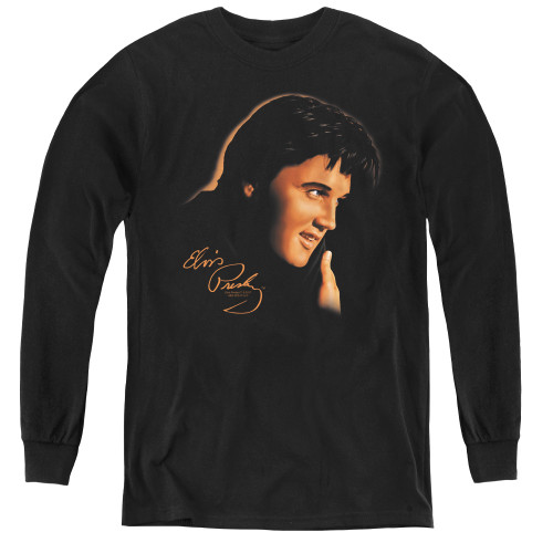 Image for Elvis Youth Long Sleeve T-Shirt - Warm Portrait